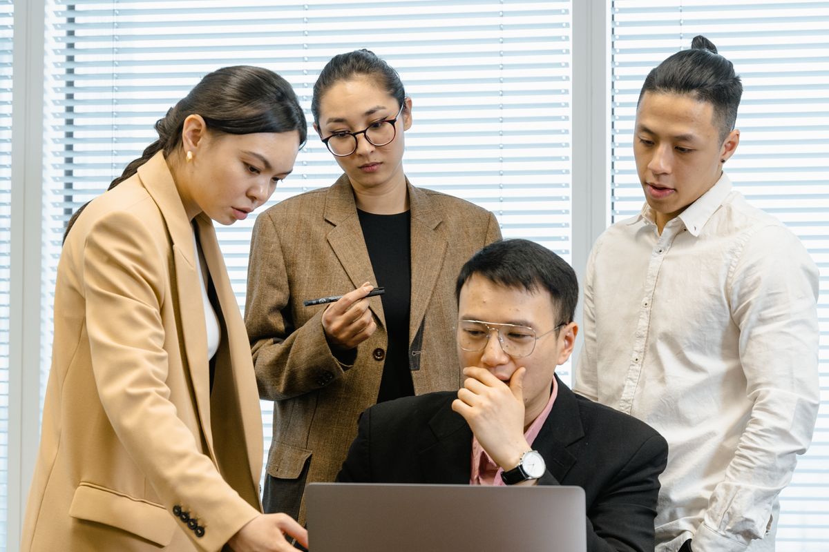 Remote team working together in Singapore